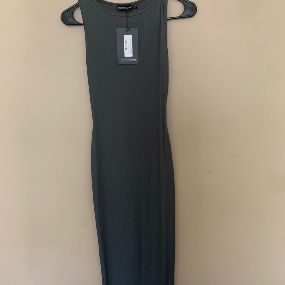 Pretty Little Thing ribbed maxi/midi dress